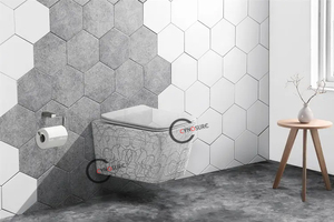 WC mural carré de couleur, vente en gros Chine, pour salle de bain - Product Image 3