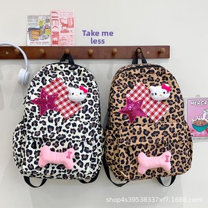 Công suất lớn cho <span class=keywords><strong>Hello</strong></span> <span class=keywords><strong>Kitty</strong></span> Ba lô cho sinh viên mới đa năng dễ thương cô gái hàng ngày đi học túi nylon lót dây kéo đóng cửa - Product Image 2