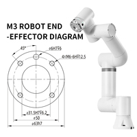 Cobot profesional de 6 ejes para automatización de soldadura MIG TIG y CMT, con control PLC y componente central de enseñanza fácil, 15kg, 1 unidad