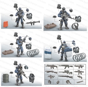 Hot toy for boys SWAT forze armate warrior poliziotto <span class=keywords><strong>militare</strong></span> soldato Action Figures fai da te con armi per capsule toys filler - Product Image 2