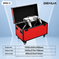 Valise de transport pour robot personnalisée GEHUA, cadre en aluminium, intérieur en mousse EVA, robuste, avec roulettes