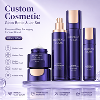 Emballages cosmétiques de luxe vides, flacon en verre, pot à crème et flacon pulvérisateur pour les soins de la peau, crème pour le visage, lotion, conteneur
