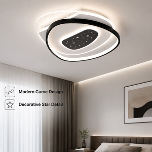 Modern Dimmable <b>Led</b> Ceiling <b>Light</b> With Remote Tri Color Acrylic Iron <b>For</b> Bedroom Living <b>Room</b> Home Decor Surface Mount - Product Image 2