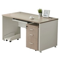 Bureau de direction moderne, populaire, en MDF, convertible, table de bureau informatique, mobilier en panneaux de bois avec un design élégant