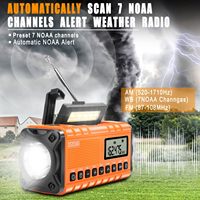 XSY-340 grosir pabrik 10000mAh Solar Power Bank darurat LED Senter tangan Crank Radio portabel
