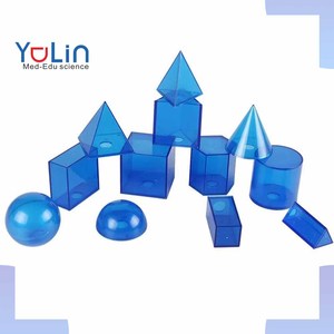Artisanat assemblage blocs de construction <span class=keywords><strong>en</strong></span> plastique géométrie aide aides pédagogiques 12 pièces modèle géométrique - Product Image 1