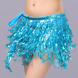 Chaîne de taille pour <span class=keywords><strong>danse</strong></span> du ventre, écharpe de hanche à franges pour <span class=keywords><strong>danse</strong></span> indienne, serviette à sequins scintillants, jupe enveloppante à pampilles, <span class=keywords><strong>accessoires</strong></span> de <span class=keywords><strong>danse</strong></span>, faible MOQ - Product Image 1