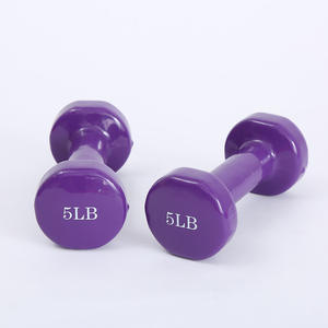 Salle de <span class=keywords><strong>sport</strong></span> à domicile personnalisé kg lb couleur 1-10kg tête ronde haltère vinyle/néoprène haltère - Product Image 5