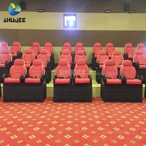 Bán nóng di chuyển nhà hát Màu Đỏ chỗ ngồi với 5D Cinema ghế công viên giải trí Rides thiết bị