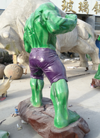 Statue Hulk personnalisable grandeur nature en fibre de verre/résine, action hero musclée, vente chaude usine