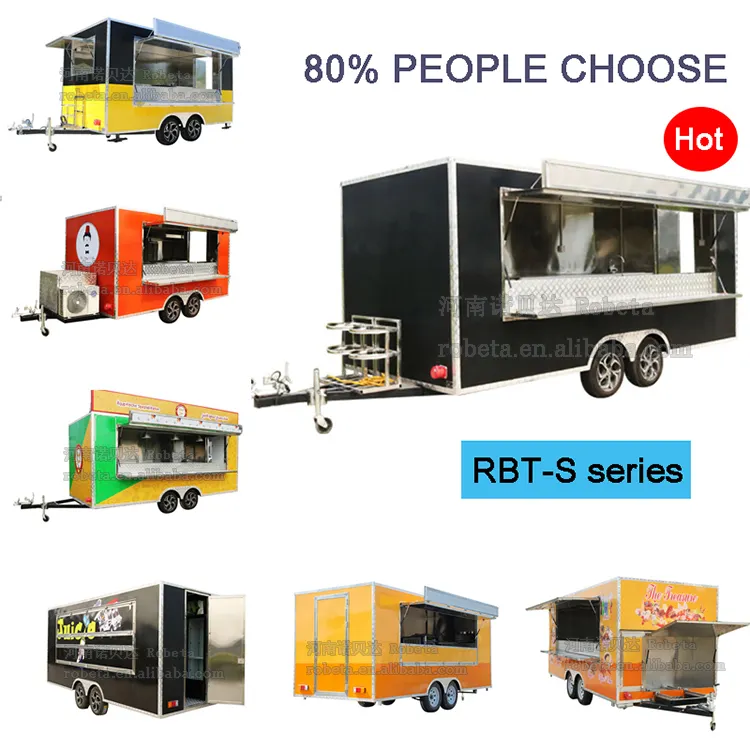 Coffee shop on wheels container cafe bar food trailer with grill caravan trailer caravan