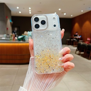 เคสโทรศัพท์มือถือใสสีรุ้งแบบ DIY ประดับกลิตเตอร์เรซิ่น สำหรับ iPhone 17 Air 16 Pro Max ฝาหลัง TPU สีสันสดใส พร้อมเลนส์เพชร IMD - Product Image 6