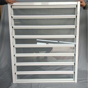 Weika 5mm kính Louvre hợp kim nhôm khung cửa chớp với thanh an ninh và bay màn hình 13 năm nhà máy - Product Image 3