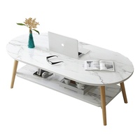 Table Basse Moderne et Créative en Bois pour Salon, Petite Table d'Appoint Simple pour Canapé, Maisons en Location et Balcons
