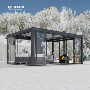 Gazebo de Aluminio Mooxon 6x3M, Pérgola para Terraza Exterior, Pérgola Impermeable de Aluminio para Balcón, Pérgola para Patio, Toldo Retráctil de PVC - Product Image 5