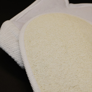 Gants de bain en loofah blancs, éponge exfoliante pour adultes, pour le gommage sous la douche - Product Image 3
