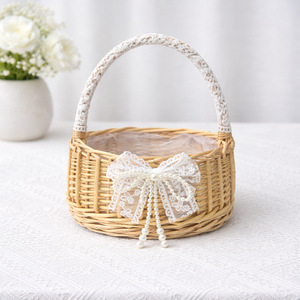Proveedor de Cestas de China, Cestas de Mimbre Tejidas a Mano a Precio Económico, Cestas de Mimbre para Regalos con Asa - Product Image 1