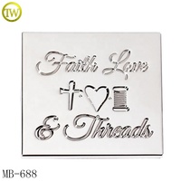 Étiquettes métalliques émaillées personnalisées pour sacs à dos, plaques logo rectangulaires en métal pour accessoires de sacs à main