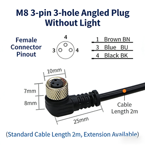Câble/Câble de connexion/Connecteur <span class=keywords><strong>CAM8</strong></span>.A3-11231050 <span class=keywords><strong>CAM8</strong></span>.A3-11231053, type à extrémité ouverte - Product Image 3