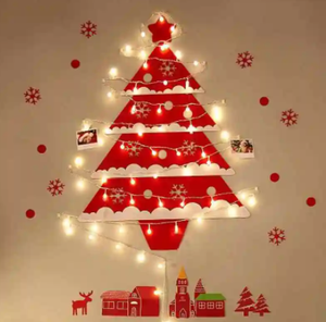 Adornos de árbol de Navidad al por mayor para colgar en la pared, soporte de árbol de Navidad brillante y accesorios - Product Image 3