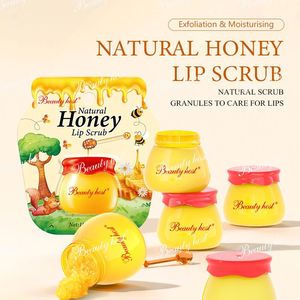 Gommage Lèvres Exfoliant Bio Végan au Miel Naturel de Haute Qualité, Personnalisable, Jaune, Vente en Gros, Fabricant Marque Privée - Product Image 3