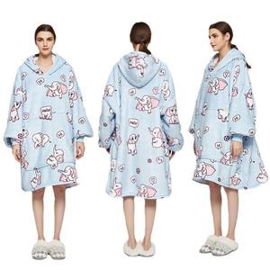 <span class=keywords><strong>Pull</strong></span> en molleton doux et épais, style nordique, à capuche, portable, couverture, poids lourd, surdimensionné, pour l'hiver - Product Image 5