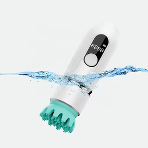 Venta al por mayor de silicona para mascotas cabeza masaje vibrador aseo limpieza cepillo de baño pelo de perro Mini cuero cabelludo Mini gato masajeador - Product Image 6