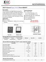 NCE Power NCEP40P65GU MOSFET de Canal N 40V 65A DFN5060 SMD 85W 100% Original y con Código de Lote Rastreable