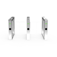 Portillon tournant bidirectionnel en acier inoxydable 304 avec vérification par empreinte digitale pour contrôle d'accès piétonnier à l'entrée des écoles