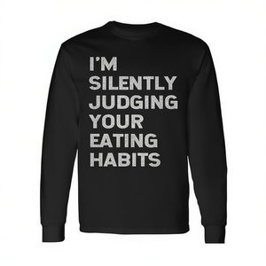 Maglietta a maniche lunghe per dietetiche, umorismo giudicazionale sui comportamenti alimentari per dietetiche - Product Image 2