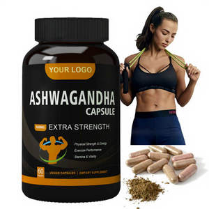 Cápsulas de Extracto de Raíz de Ashwagandha OEM ASAP, Suplementos Herbales Energéticos, Ashwaganda Ksm-66, Cápsulas de Ashwagandha Orgánica - Product Image 1
