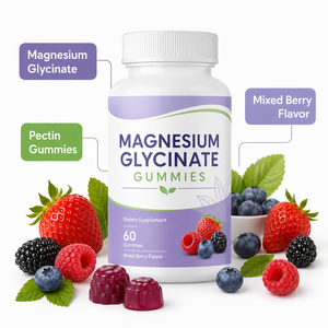 Gomitas de Extracto de Acerola Orgánica Liofilizada de Alta Calidad con Glicinato de Magnesio y Vitamina C, para Adultos, Veganas, 60 Unidades, Mejora la Salud - Product Image 5