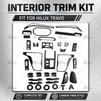 Kit de garnitures intérieures pour Toyota Hilux Travo 2026 – Style fibre de carbone ABS – Accessoires décoratifs pour la modification intérieure de pick-up