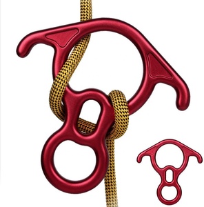 Descensor de figura de rescate de Escalada 8 de buena calidad con dispositivo de seguridad de equipo de rappel de oreja doblada - Product Image 6