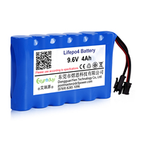 Paket Baterai Lithium Ion Kustom 9.6V 4Ah 38.4Wh Side-by-side dengan BMS untuk Lampu Taman Tenaga Surya, Sistem Keamanan, Lampu Darurat