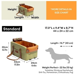 Toptan Lüks Suni Deri Evcil Hayvan Araba Koltuğu Güvenlik Orta Konsol Tasarımı Ters Çevrilebilir Mat Çok Fonksiyonlu Seyahat Taşıyıcısı Köpek Kedi için - Product Image 4