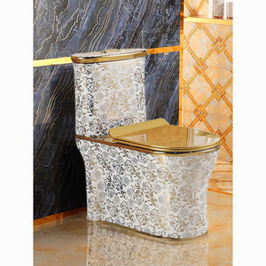 Hot <strong>Sale</strong> One Piece <strong>Toilets</strong> Sanitary Ware Wc <strong>Gold</strong> Color <strong>Toilets</strong> Bathroom Ceramic One Piece Modern Bathroom Hotel - Product Image 2
