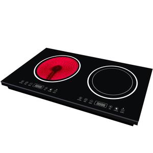 Cuisinière infrarouge à Double <span class=keywords><strong>induction</strong></span>, cuisinière infrarouge à <span class=keywords><strong>induction</strong></span> <span class=keywords><strong>mixte</strong></span>, deux plaques <span class=keywords><strong>de</strong></span> <span class=keywords><strong>cuisson</strong></span> combinées, cuisinière hybride avec une bonne technologie et des matériaux - Product Image 1
