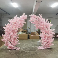 Arches de fleurs artificielles en soie, faux cerisier blanc, fleurs de cerisier artificielles, plantes pour la décoration de la passerelle de mariage, J18 2m 2.5m 3m