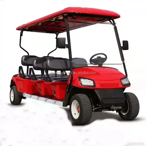 14 Inch Optional Wheels Lithium Battery Aluminum 4+2 Seater Electric Golf Cart