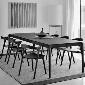 Chaise de salle à manger en bois de ferme d'hôtel en bois massif de teck/frêne extérieur créatif Simple de haute qualité - Product Image 4