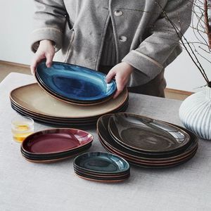 Factory Direct Wholesale Modern Design Irregular Ceramic Hotel Soup and Fish Dinner <b>Plate</b> Triangle Porcelain <b>Black</b> <b>Plate</b> - Product Image 2
