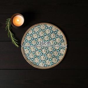 Bamboo Woven Coaster Placemat Boho Table Mat Natural Rattan Style Heat Insulation Pad Kitchen Dining OEM Supplier - Product Image 6