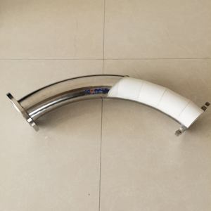 Tubo Cerâmico de Alumina de Alta Pureza para Produção de Baterias de Lítio, Tubo Revestido Resistente à Abrasão para Transferência de Material em Pó - Product Image 2