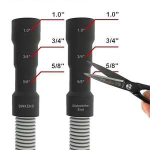 Tubo di <span class=keywords><strong>scarico</strong></span> universale per <span class=keywords><strong>lavastoviglie</strong></span> OEM-tubo di <span class=keywords><strong>scarico</strong></span> da 6 piedi-tubo di <span class=keywords><strong>scarico</strong></span> ondulato e flessibile per <span class=keywords><strong>lavastoviglie</strong></span> sostituzione con morsetto - Product Image 4