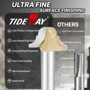 TIDEWAY Fraise à rainurer pour portes de placards à panneaux surélevés, profil Ogee, queue de 1/2 pouce, en carbure de tungstène CNC, OEM/ODM HRC65 - Product Image 4