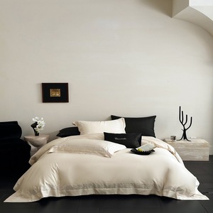 Juego de Ropa de Cama de Diseño de 4 Piezas con Funda Nórdica <span class=keywords><strong>y</strong></span> Edredón de Lyocell <span class=keywords><strong>y</strong></span> Algodón con Bordado <span class=keywords><strong>y</strong></span> Patchwork para Hogar <span class=keywords><strong>y</strong></span> Hotel - Product Image 2