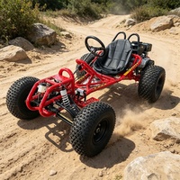 Go-Kart Todoterreno Monoplaza para Adultos, Motor a Gasolina de Alto Torque 420CC 15HP, Emoción Garantizada, con Embrague Húmedo, para Caminos de Tierra