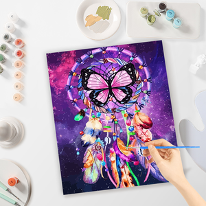 Kit de peinture de paysage d'animaux papillons faits à la main pour adultes 40x50cm/16x20 pouces DIY Wall Art Decors Great Gift Idea - Product Image 4
