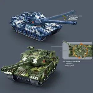 รถของเล่นพลาสติกขนาดใหญ่สำหรับเด็ก, รถถัง unisex แรงเฉื่อยยานพาหนะหุ้มเกราะทหารโมเดลจำลองสงครามขนาด1:48 - Product Image 3